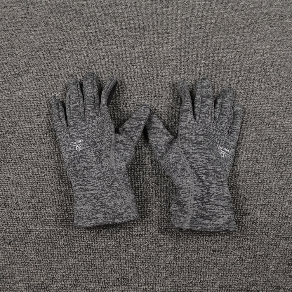 HEAD Gloves Mens Medium Gray Knit SensaTec Grip Touchscreen Cold Weather Running